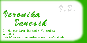 veronika dancsik business card